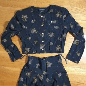 Navy Two Piece Jumpsuit